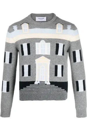 Thom Browne Suéter tejido en intarsia House