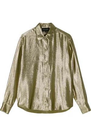 Cynthia Rowley Camisa de seda con glitter