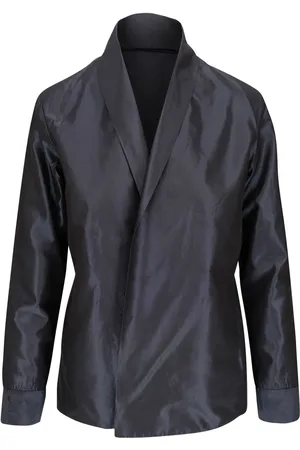 PETER COHEN Blazer de seda con cuello esmoquin