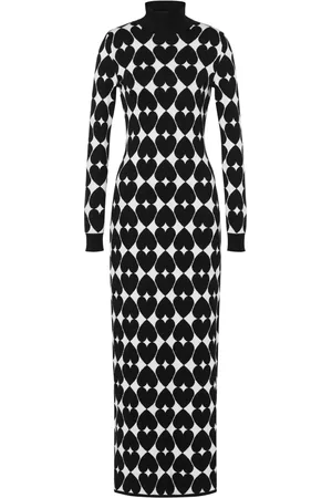 Moschino Vestido tejido con motivo de corazón en intarsia