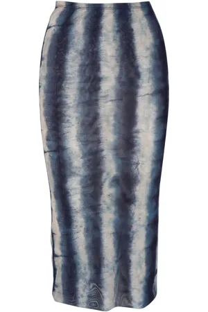 PETER COHEN Falda lápiz con estampado tie-dye