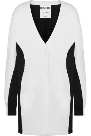 Moschino Cárdigan con cuello en V y diseño de dos tonos