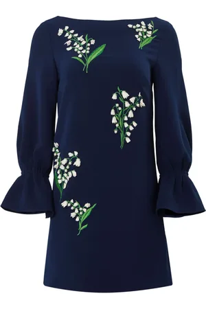 Carolina Herrera Vestido corto con bordado floral