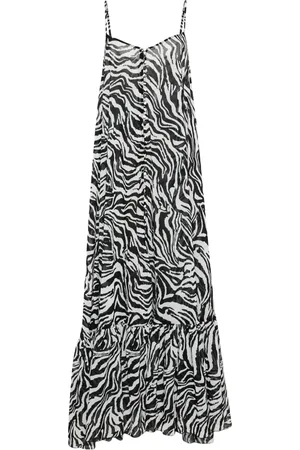 ROTATE Vestido largo con estampado de cebra de x Reina Olga