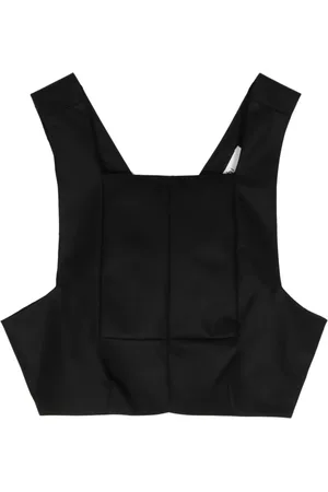 tibi Top con cuello cuadrado