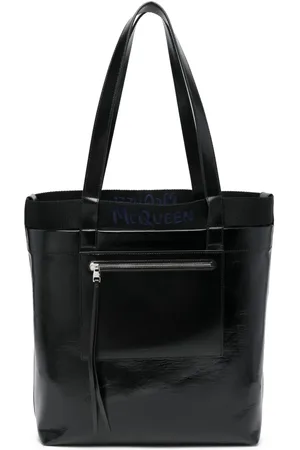 Alexander McQueen Bolsa de hombro con acabado revestido