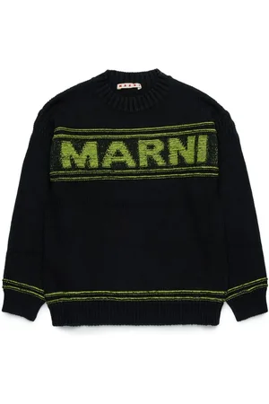 Marni Suéter tejido con logo en intarsia