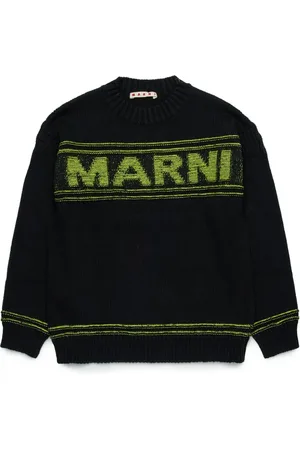 Marni Suéter tejido con logo en intarsia
