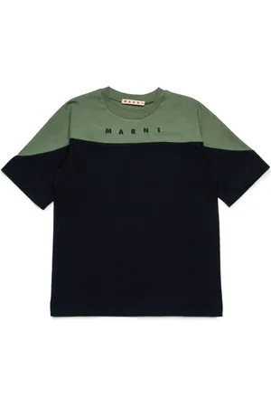 Marni Playera con diseño de dos tonos y logo estampado
