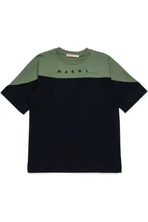 Marni Playera con diseño de dos tonos y logo estampado