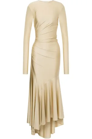 Serafini Vestido con detalle fruncido