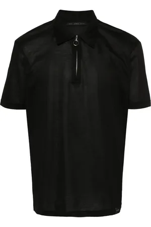 LOW BRAND Playera tipo polo de piqué con cierre