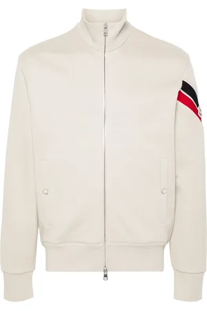 Moncler Sudadera con detalle de rayas y cierre