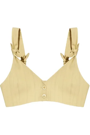Ganni Top corto con detalle de nudo
