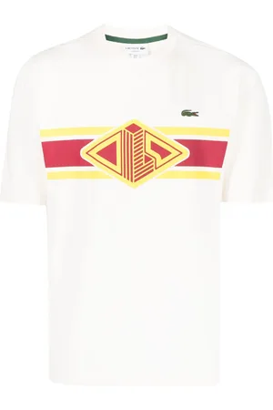 Lacoste Playera con cuello redondo y logo estampado