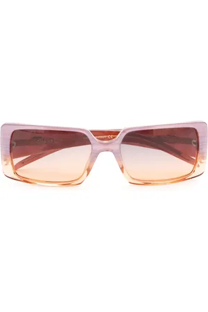 CHANEL Lentes de sol con armazón rectangular y logo CC