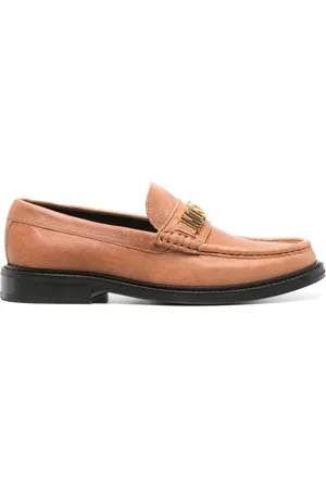 Moschino Mocasines de gamuza con placa del logo