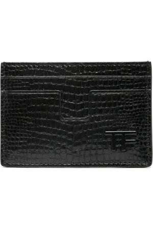 Tom Ford Tarjetero con efecto de piel de lagarto