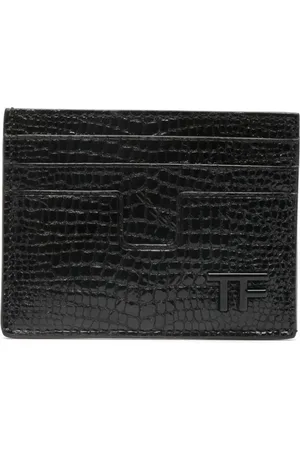 Tom Ford Tarjetero con efecto de piel de lagarto