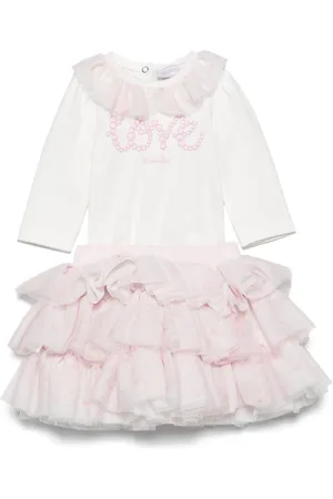 MONNALISA Conjunto de falda estilo tutú con estampado floral