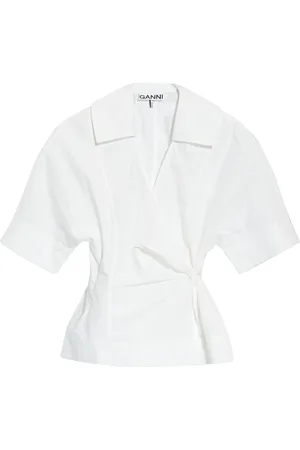 Ganni Blusa cruzada