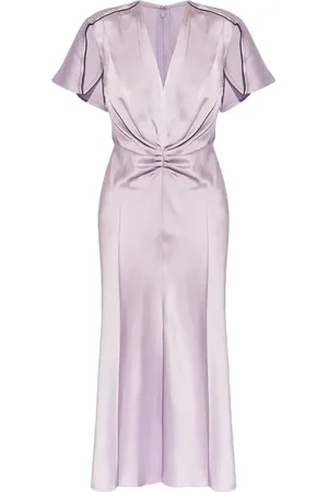 Victoria Beckham Vestido midi con diseño fruncido