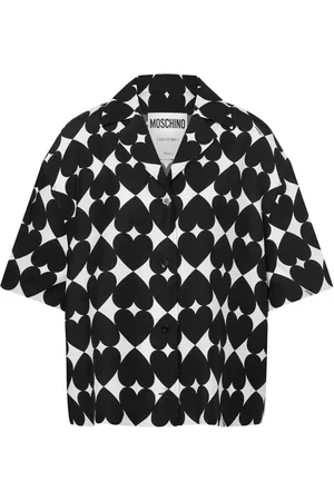Moschino Camisa con estampado de corazones
