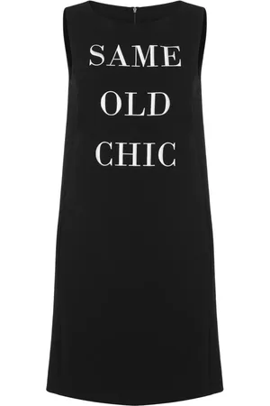 Moschino Vestido bordado con cuello redondo