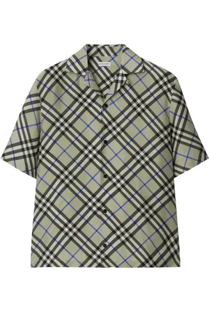 Burberry Camisa de seda con motivo Nova Check