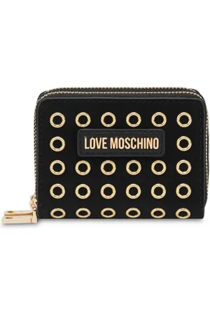 Moschino Cartera con ojales y letras del logo