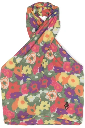 The Animals Observatory Top con logo bordado y cuello halter