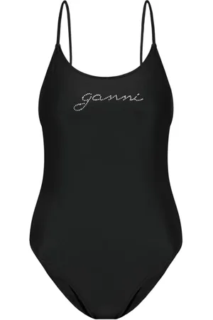 Ganni Traje de baño con logo de cristal