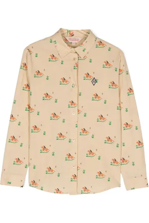 The Animals Observatory Camisa con ilustración de lobo estampada