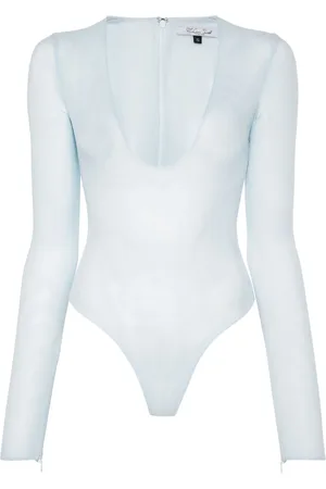 LAQUAN SMITH Body de malla con cuello redondo
