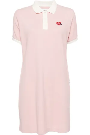 Chocoolate Vestido con logo bordado y cuello de playera tipo polo