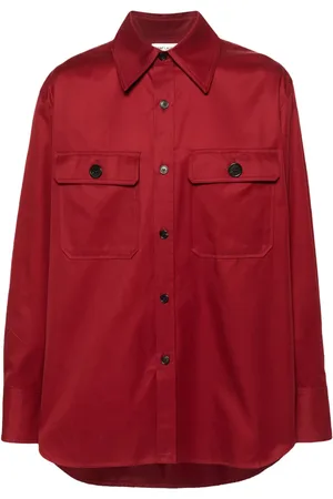 Saint Laurent Camisa con cuello oversize