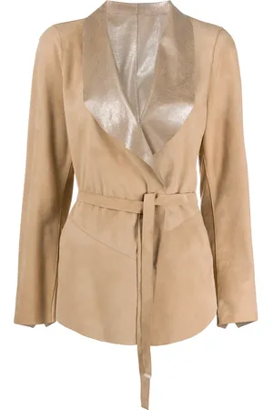 Suprema Shawl lapels belted jacket