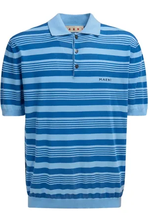 Marni Playera tipo polo con motivo de rayas mixtas