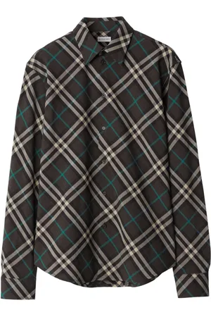 Burberry Camisa con botones y cuadros estampados