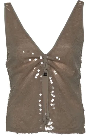Emporio Armani Top con cuello en V