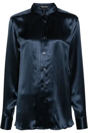 Tom Ford Camisa de seda con detalle de pliegues