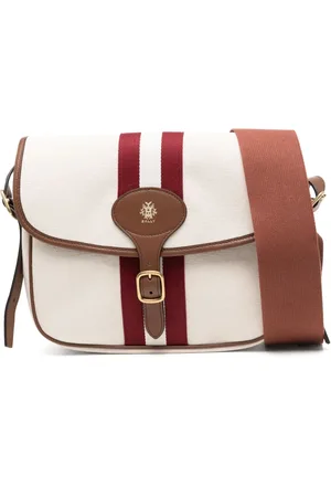Bally Mochila tipo mensajero con detalle de dos rayas