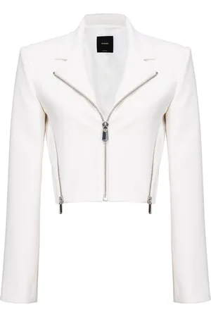 Pinko Chamarra biker corta de crepé