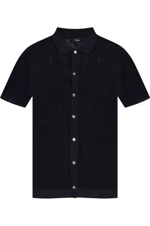 THEORY Playera tipo polo con diseño flojo