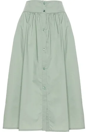 Woolrich Falda midi de popelina