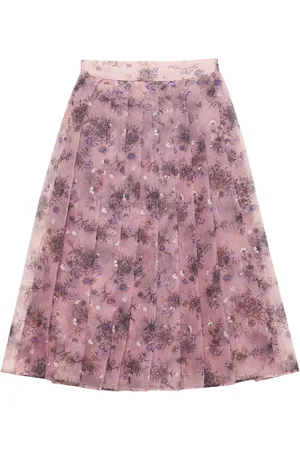Prada Falda plisada con estampado floral