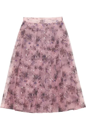 Prada Falda plisada con estampado floral