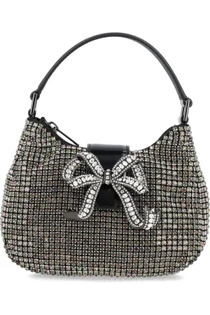 Self-Portrait Bolsa Multi Rhinestone Crescent micro