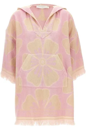 ZIMMERMANN Vestido de playa con capucha y estampado floral