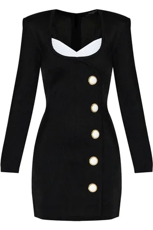 Balmain Vestido corto con diseño tejido